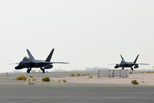 اعزام جنگنده های آمریکایی اف-22 به قطر
